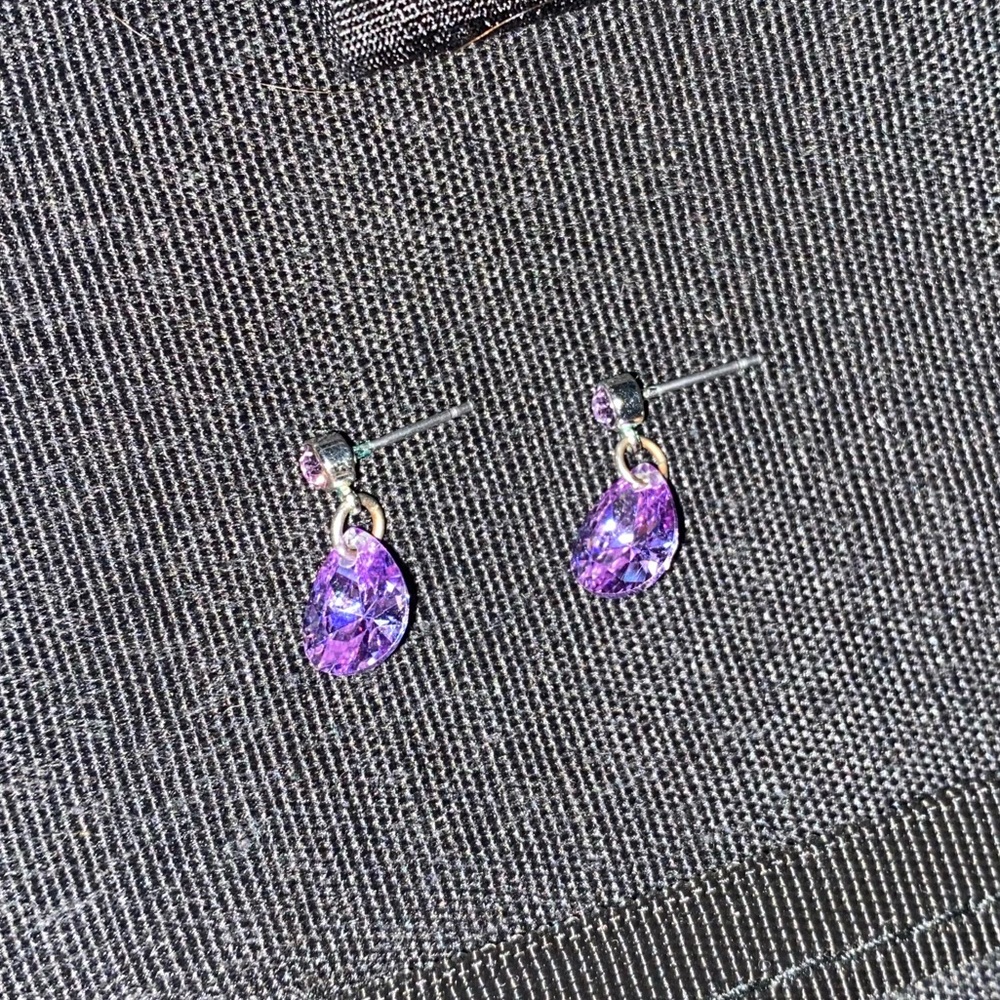 Purple earrings